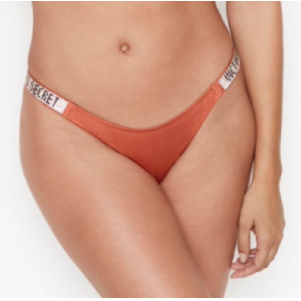 FIRM PRICE NWT Victoria's Secret Shine Strap Brazilian Swim Bikini Bottom